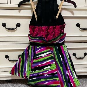 Revolution dancewear RC1710 multicolord costume girls medium.